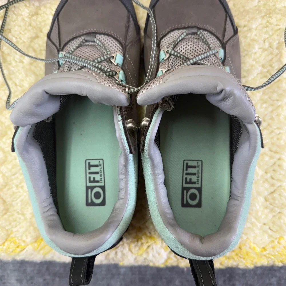 OBoz Waterproof Hiking Shoes Women's Gray Teal Lace Up Outdoor Boots women's S 8 - Picture 14 of 16